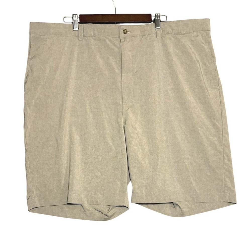 Perry Ellis Ben Hogan Mens Golf Shorts 46 Khaki Performance Stretch Flat Front